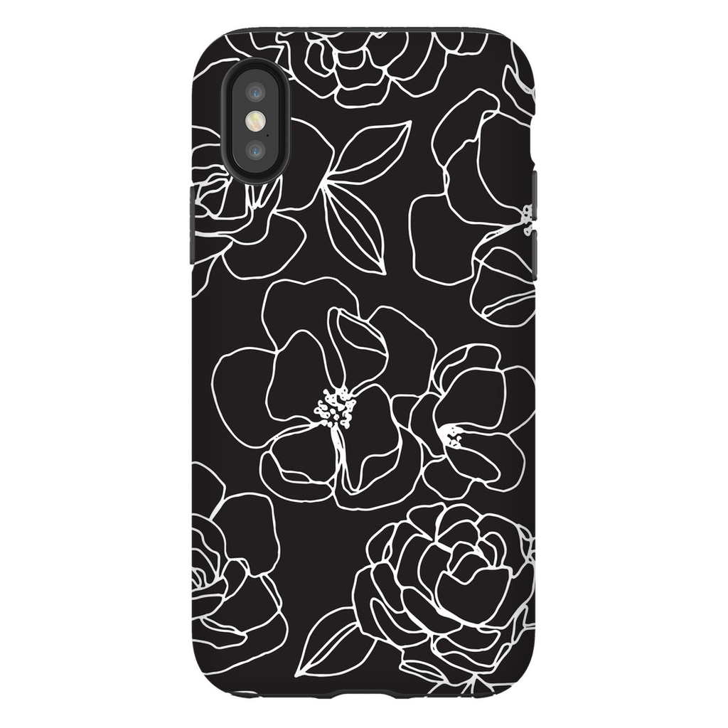 Floral Line Drawing Phone Case