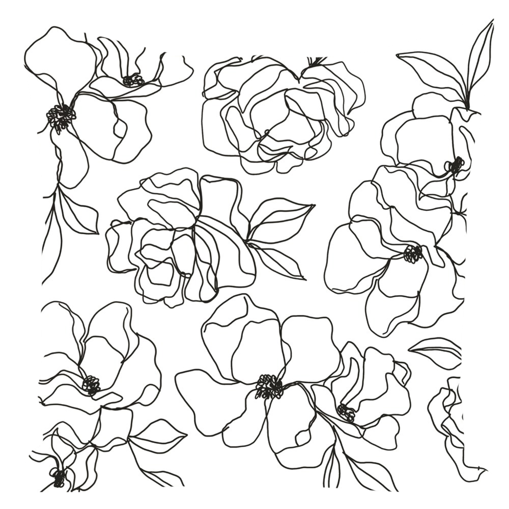 White Floral Patterned Pillow