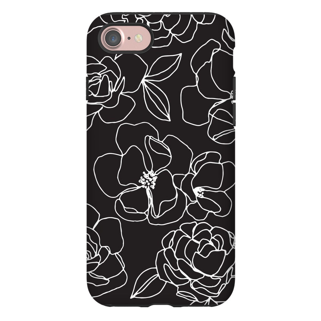 Floral Line Drawing Phone Case