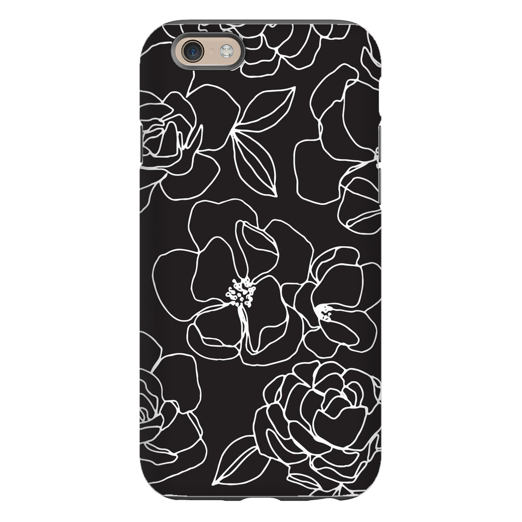 Floral Line Drawing Phone Case