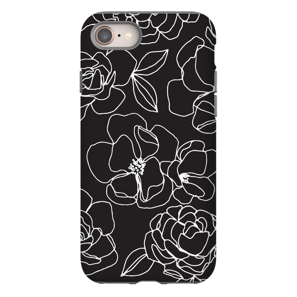 Floral Line Drawing Phone Case