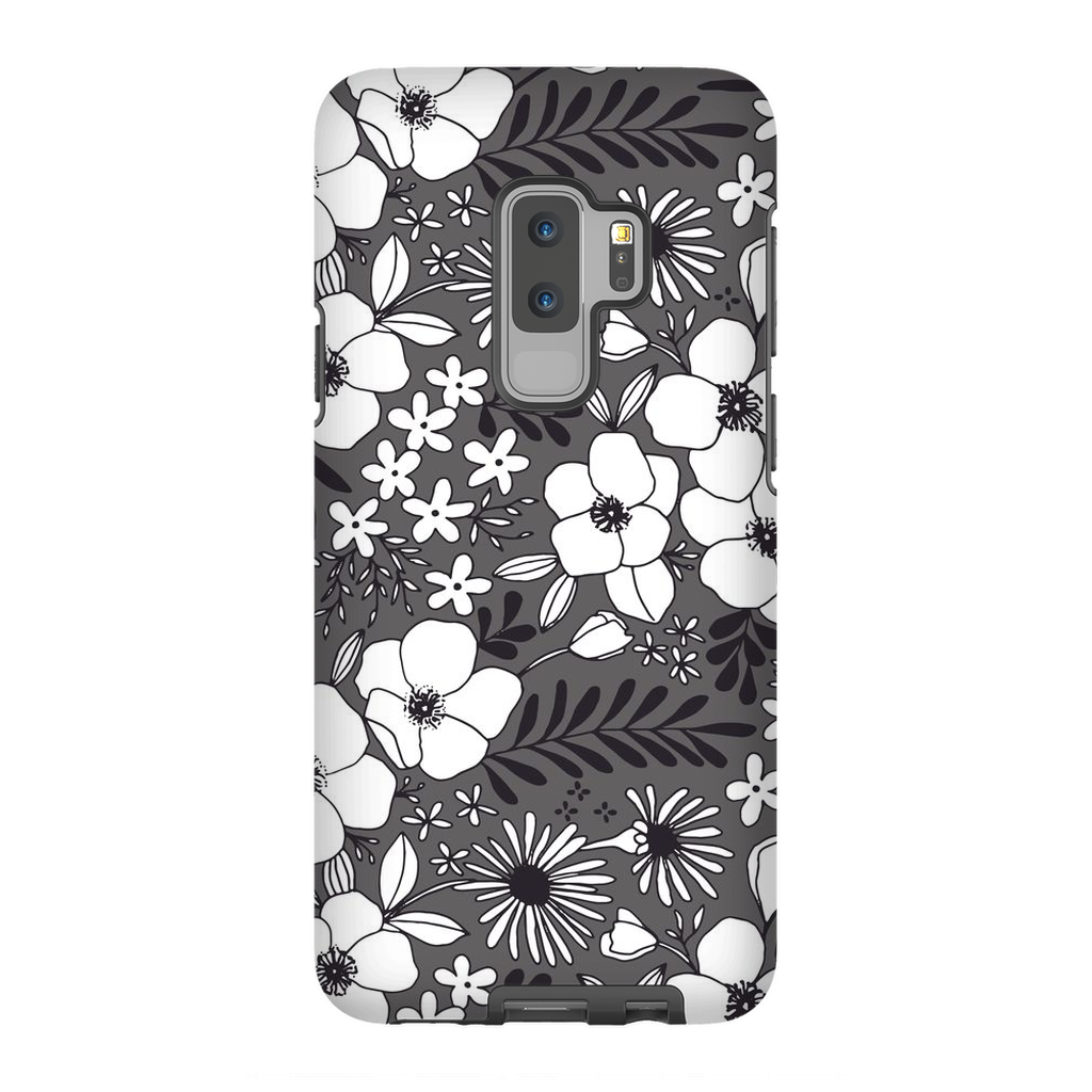 Grey Floral Patterned Phone Case