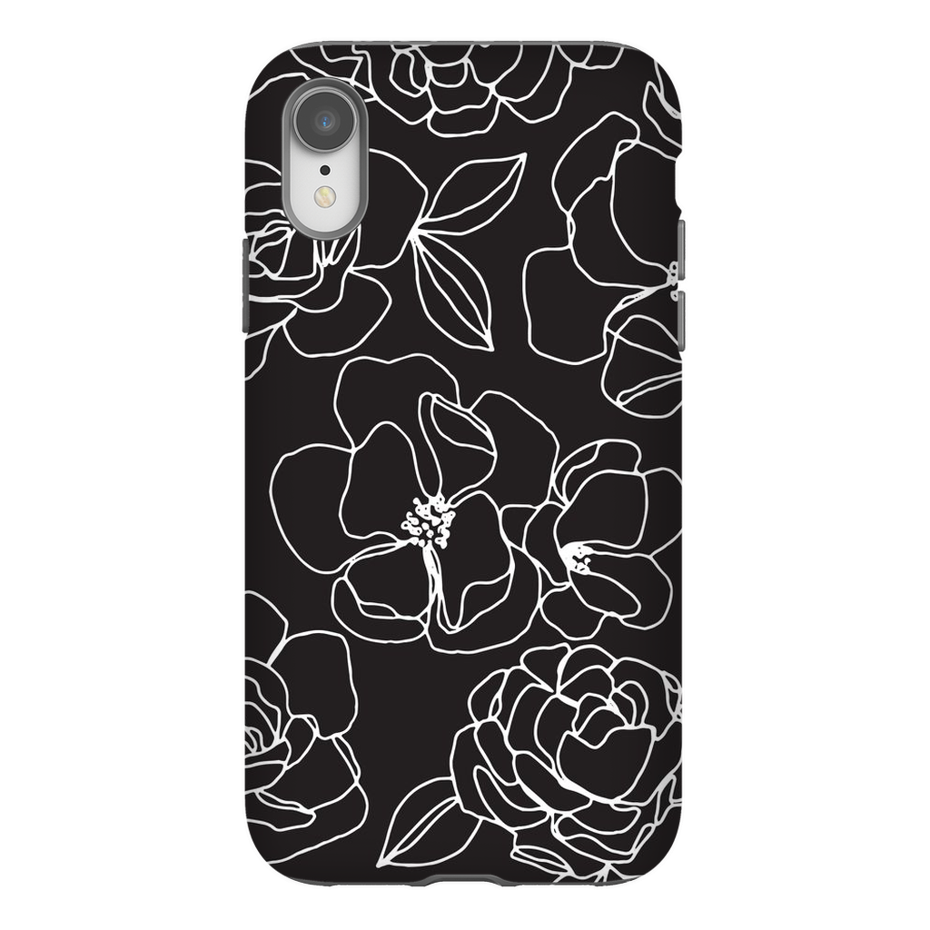 Floral Line Drawing Phone Case