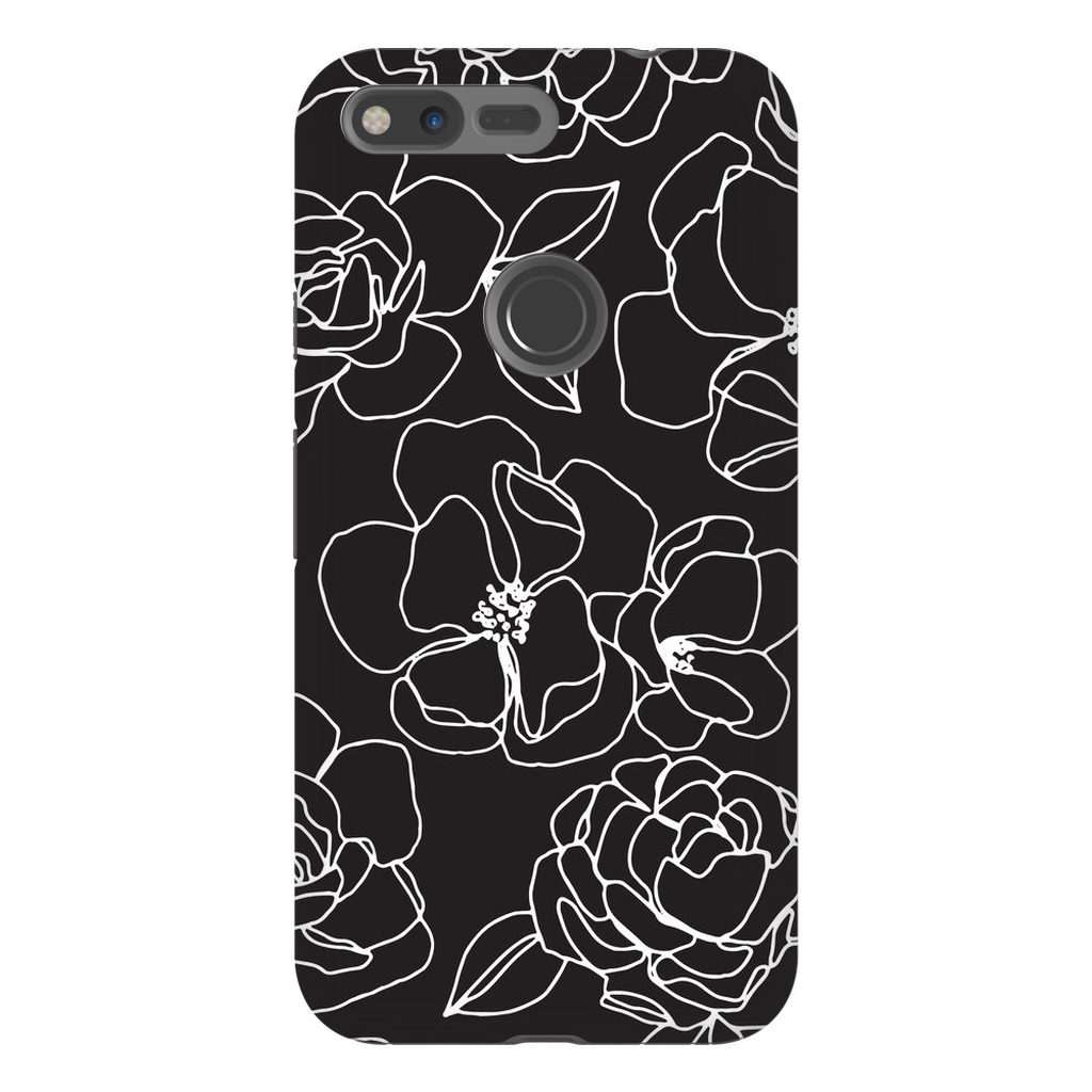 Floral Line Drawing Phone Case