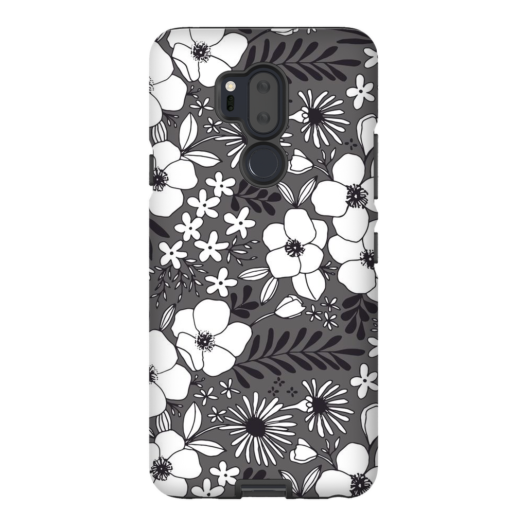 Grey Floral Patterned Phone Case