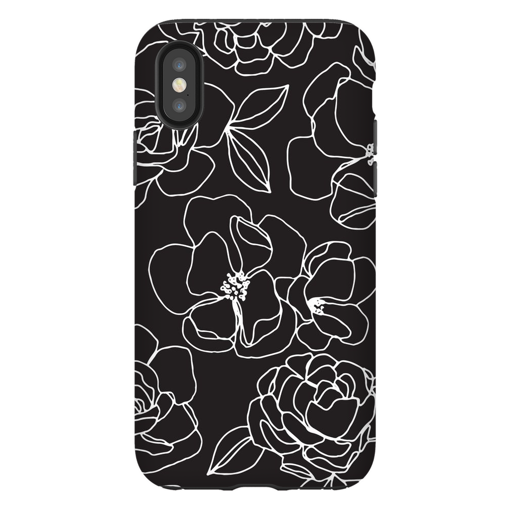Floral Line Drawing Phone Case