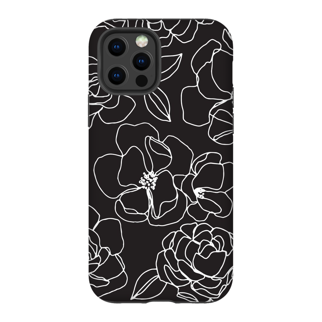 Floral Line Drawing Phone Case