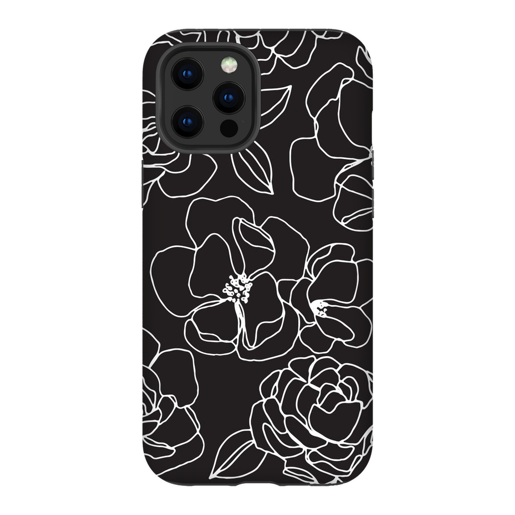Floral Line Drawing Phone Case