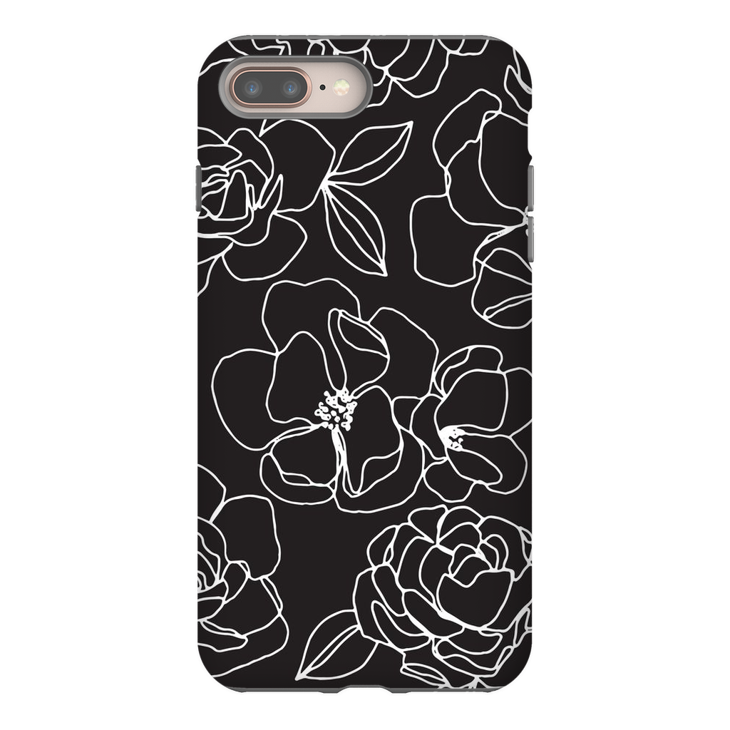 Floral Line Drawing Phone Case