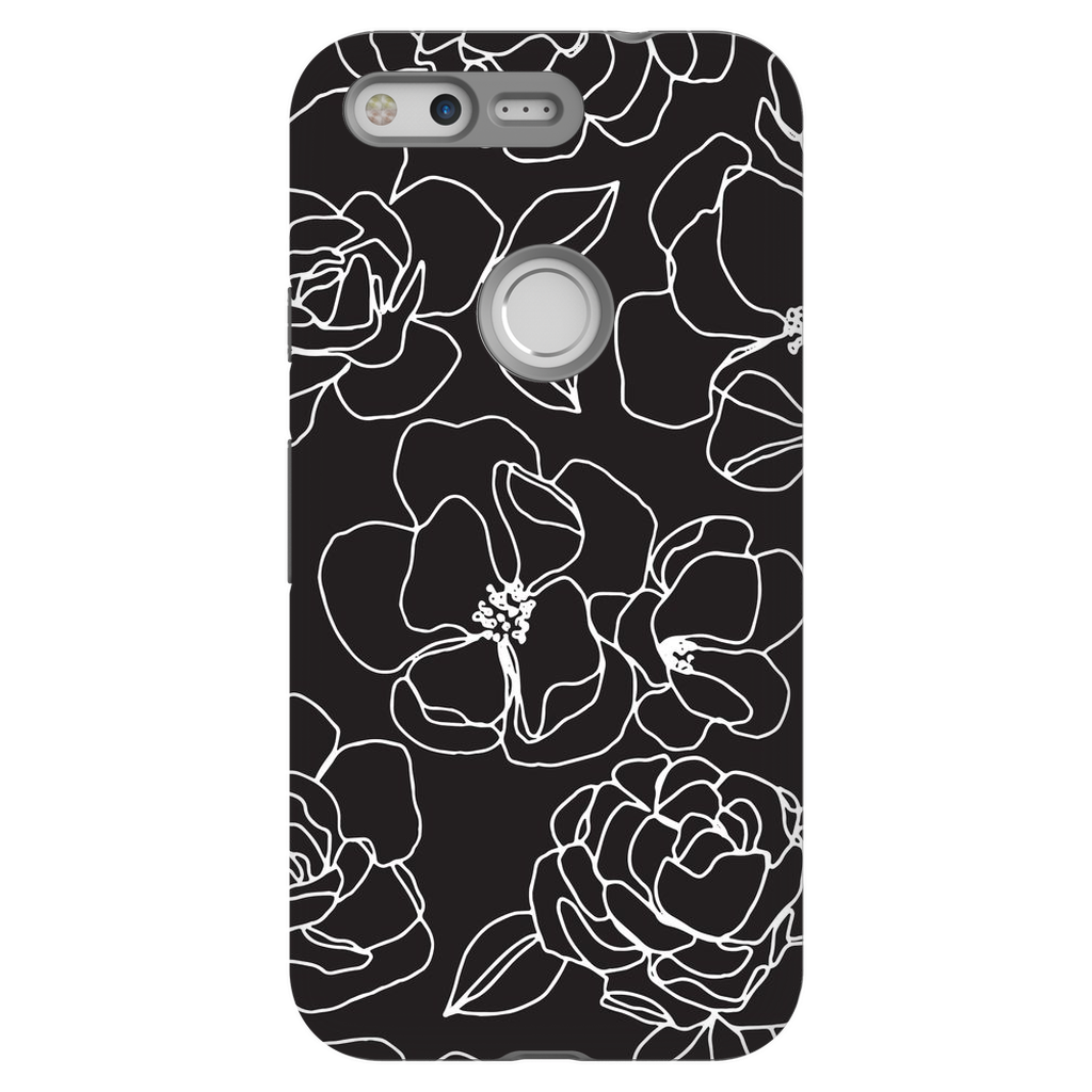Floral Line Drawing Phone Case