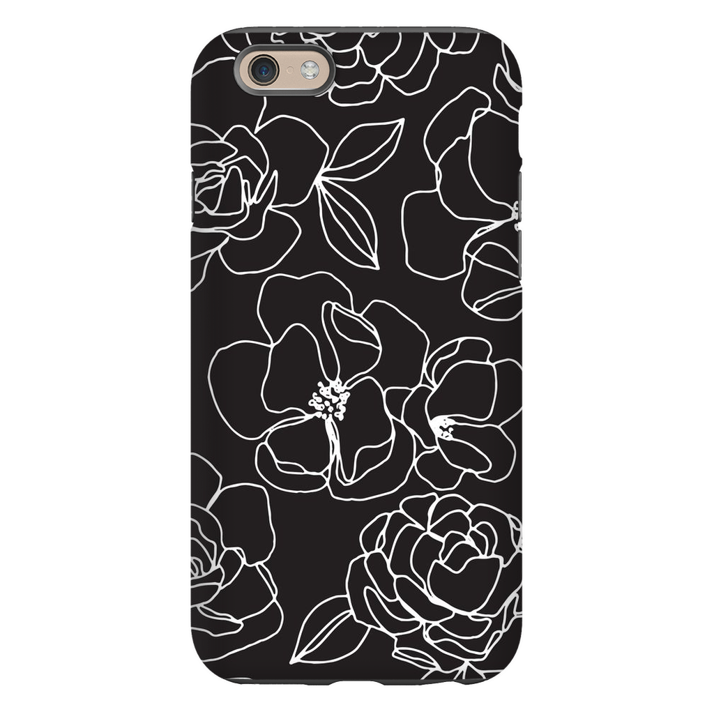 Floral Line Drawing Phone Case