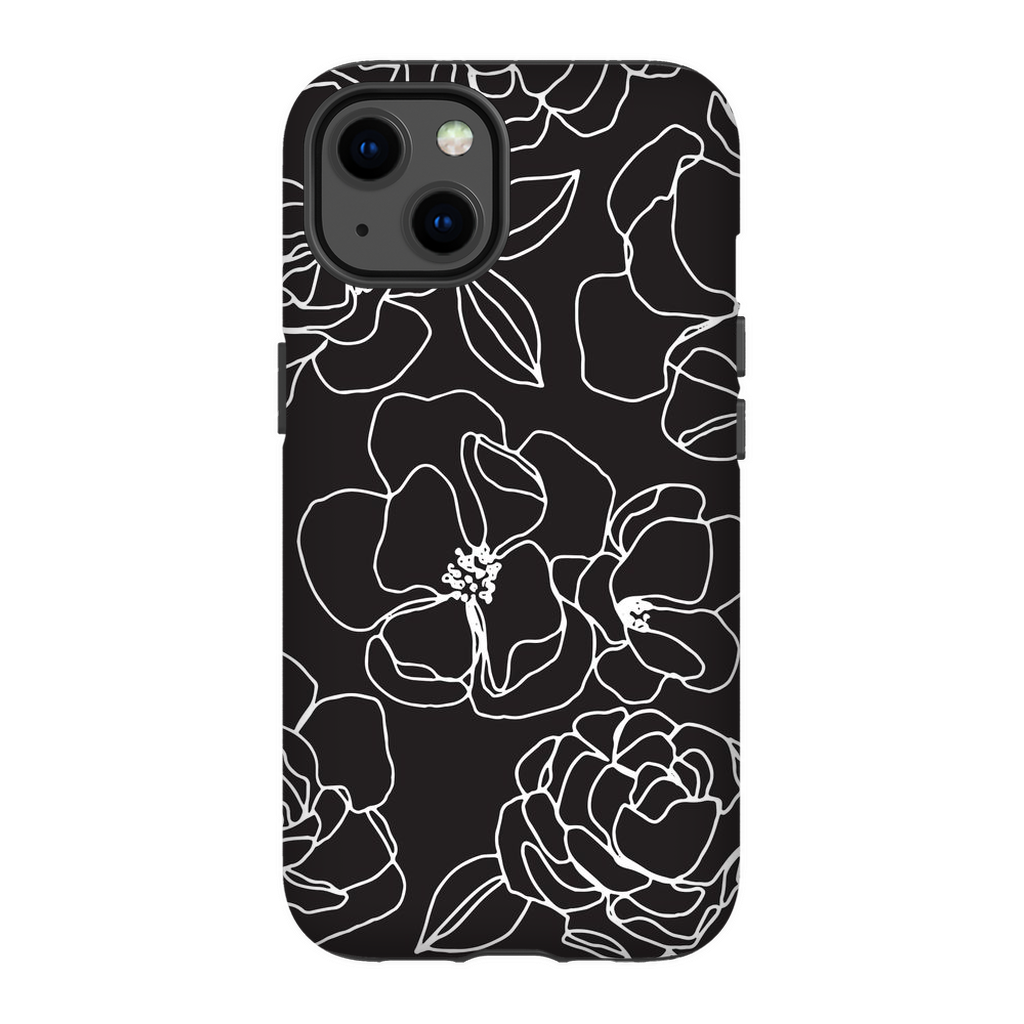 Floral Line Drawing Phone Case