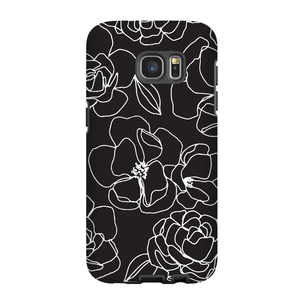 Floral Line Drawing Phone Case