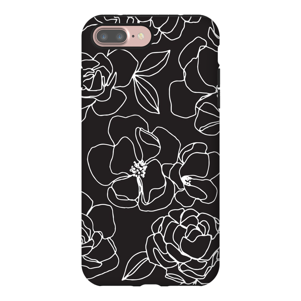 Floral Line Drawing Phone Case