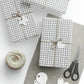 White Grid Wrapping Paper