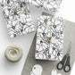 White Floral Wrapping Paper