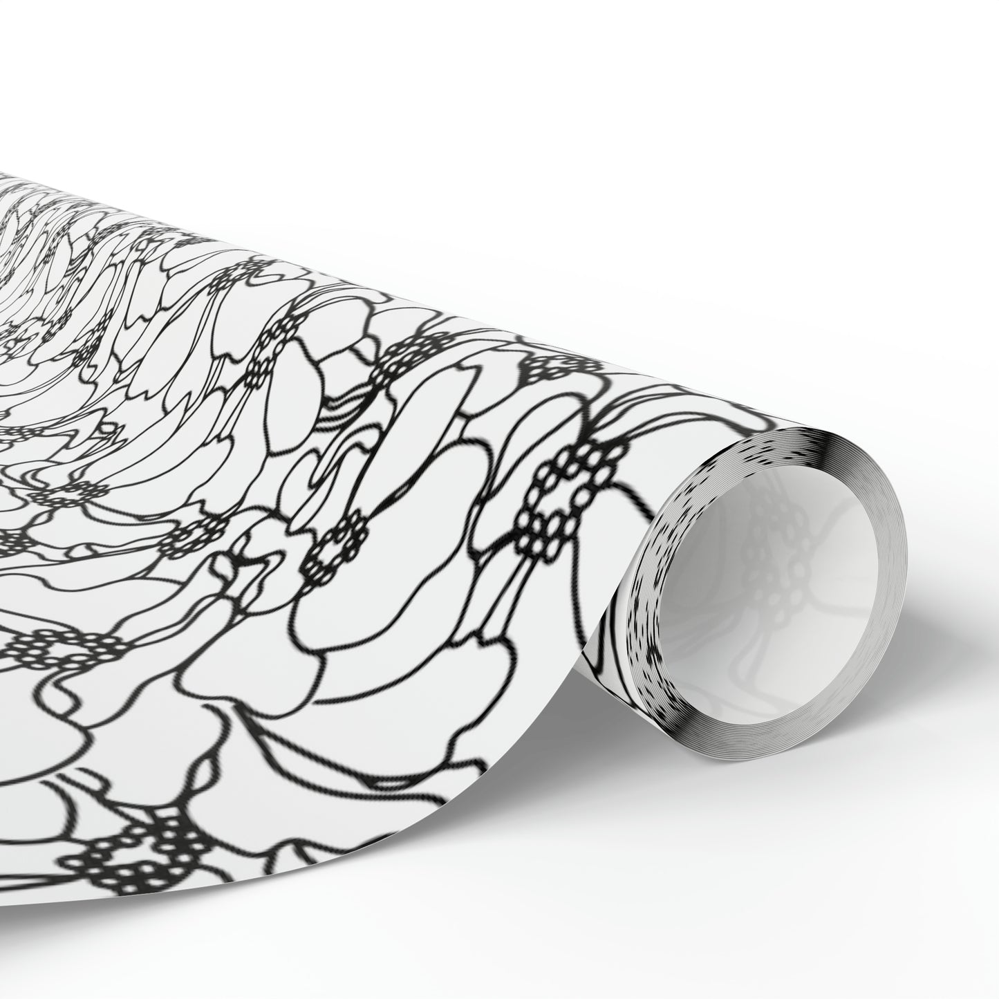 White Floral Wrapping Paper