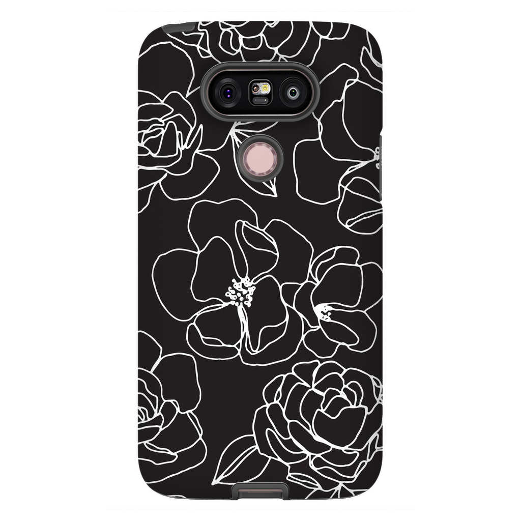 Floral Line Drawing Phone Case