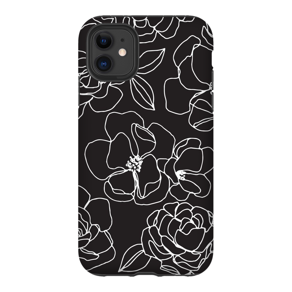 Floral Line Drawing Phone Case