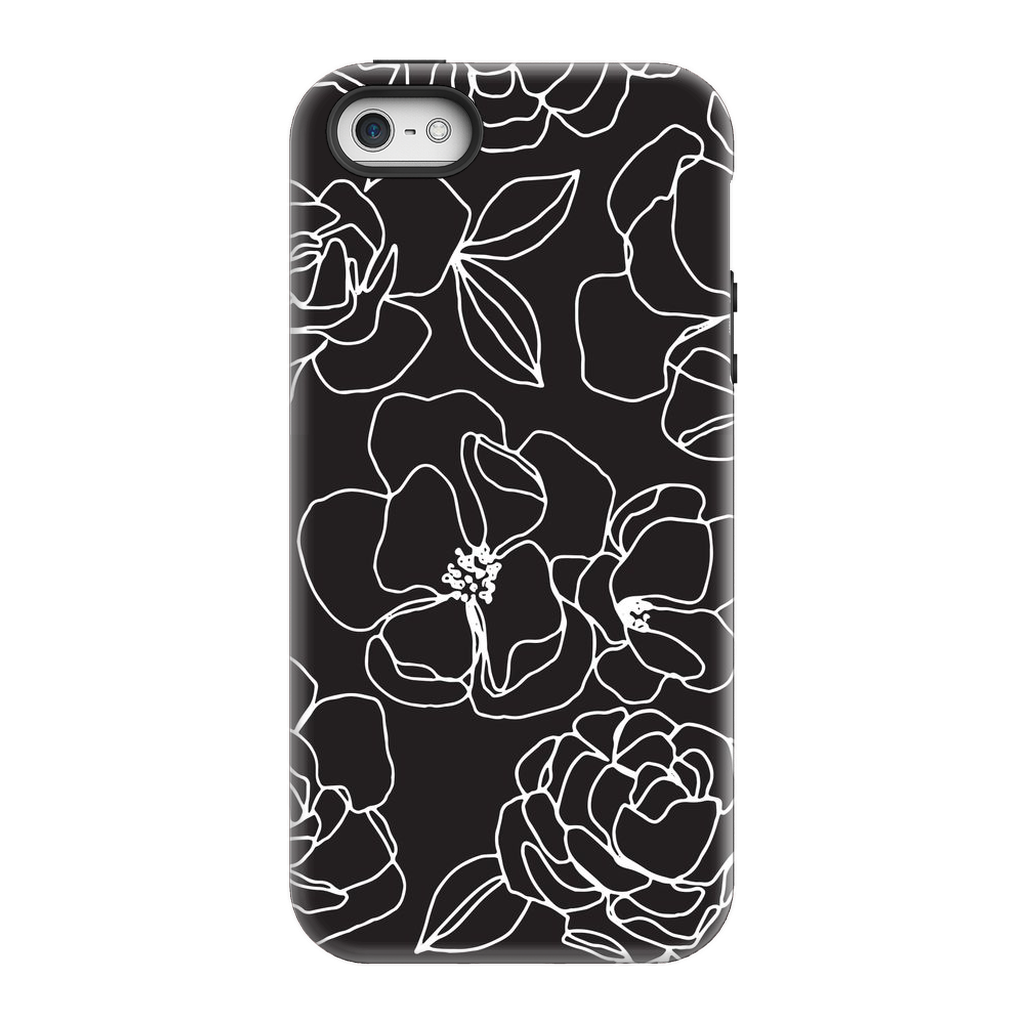 Floral Line Drawing Phone Case